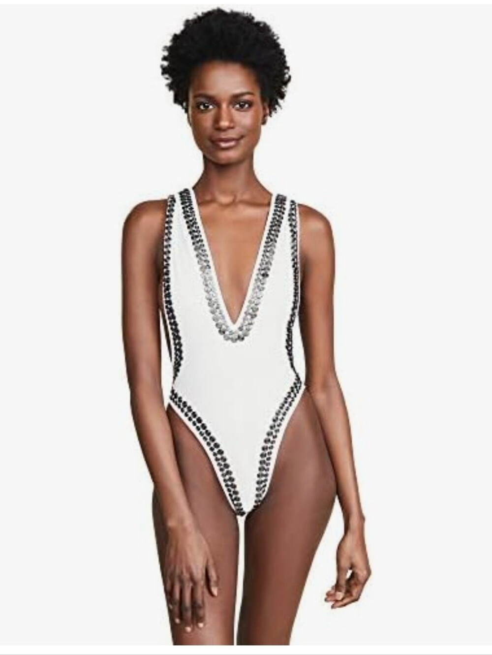 XL Norma Kamali Studded Swimsuit. NWOT